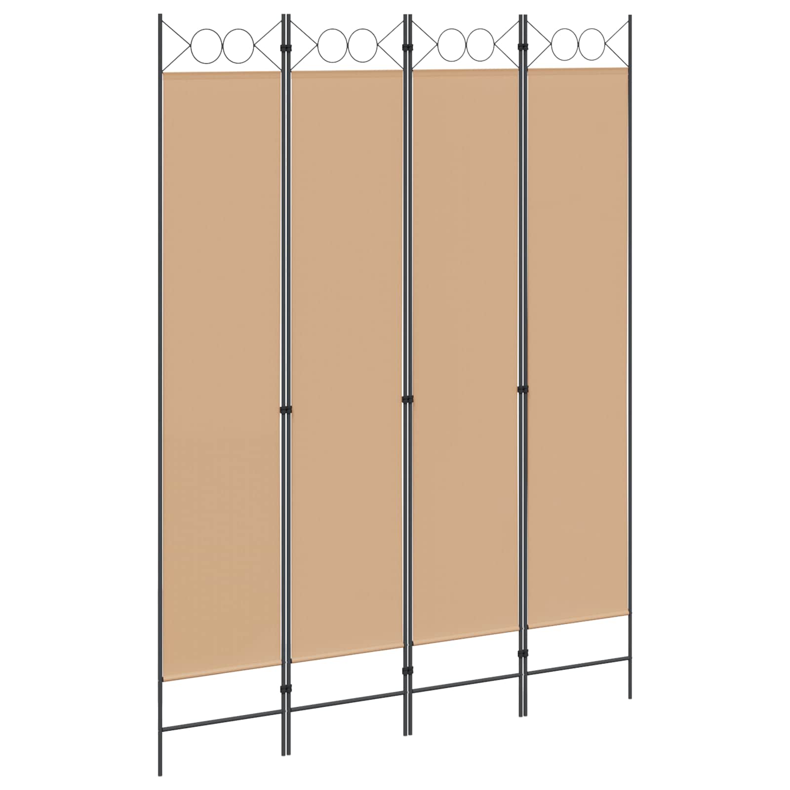 Paravento a 4 Pannelli Beige 160 x 220 cm Tessuto | homemem39