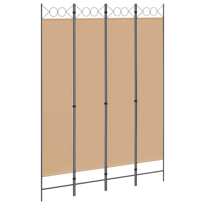 Paravento a 4 Pannelli Beige 160 x 220 cm Tessuto | homemem39