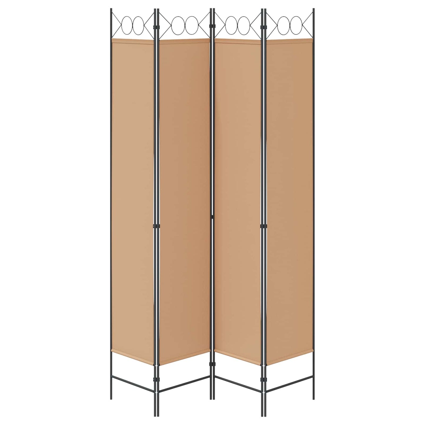 Paravento a 4 Pannelli Beige 160 x 220 cm Tessuto | homemem39