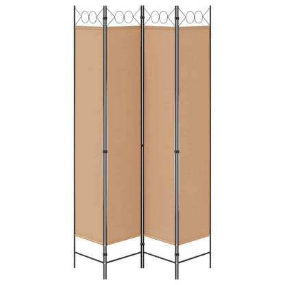 Paravento a 4 Pannelli Beige 160 x 220 cm Tessuto | homemem39