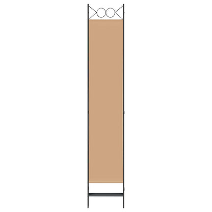 Paravento a 5 Pannelli Beige 200 x 220 cm Tessuto | homemem39