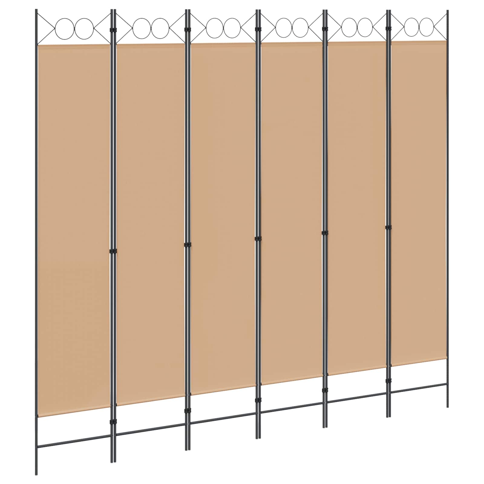 Divisore per Stanza a 6 Pannelli Beige 240 x 220 cm Tessuto | homemem39