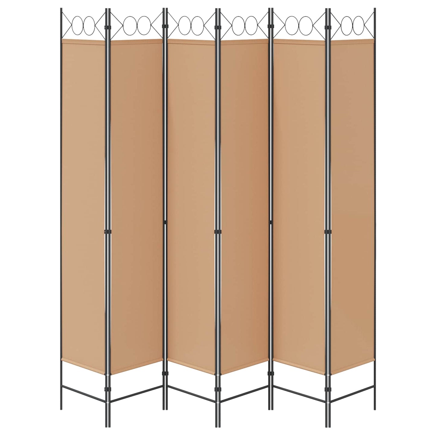 Divisore per Stanza a 6 Pannelli Beige 240 x 220 cm Tessuto | homemem39