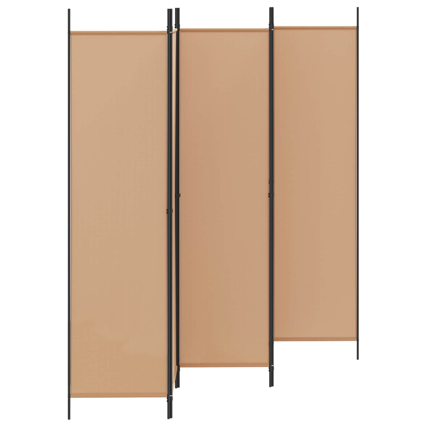 Paravento a 5 Pannelli Beige 250 x 200 cm Tessuto | homemem39