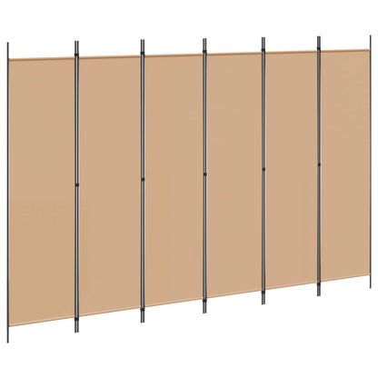 Divisore per Stanza a 6 Pannelli Beige 300 x 200 cm Tessuto | homemem39