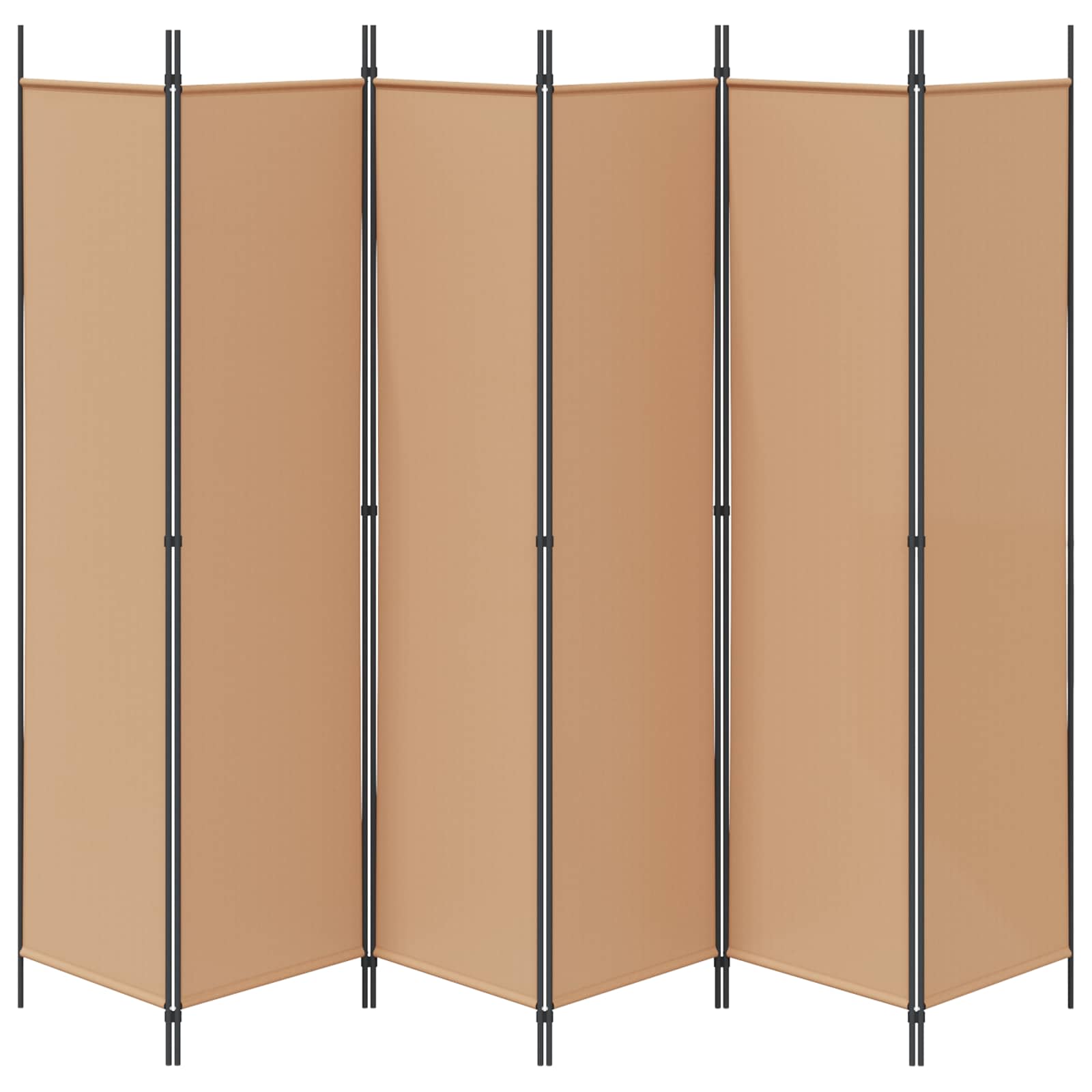 Divisore per Stanza a 6 Pannelli Beige 300 x 200 cm Tessuto | homemem39