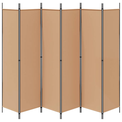 Divisore per Stanza a 6 Pannelli Beige 300 x 200 cm Tessuto | homemem39