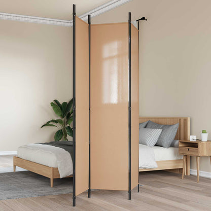 Paravento a 3 pannelli Beige 150 x 220 cm Tessuto | homemem39