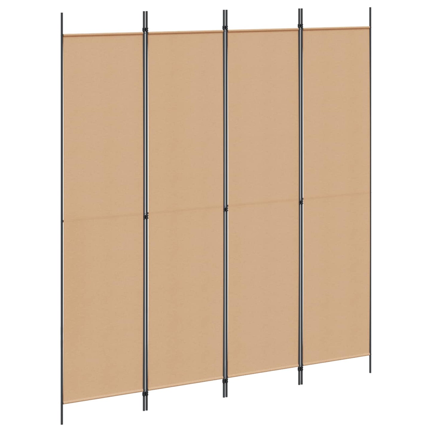 Paravento a 4 Pannelli Beige 200 x 220 cm Tessuto | homemem39
