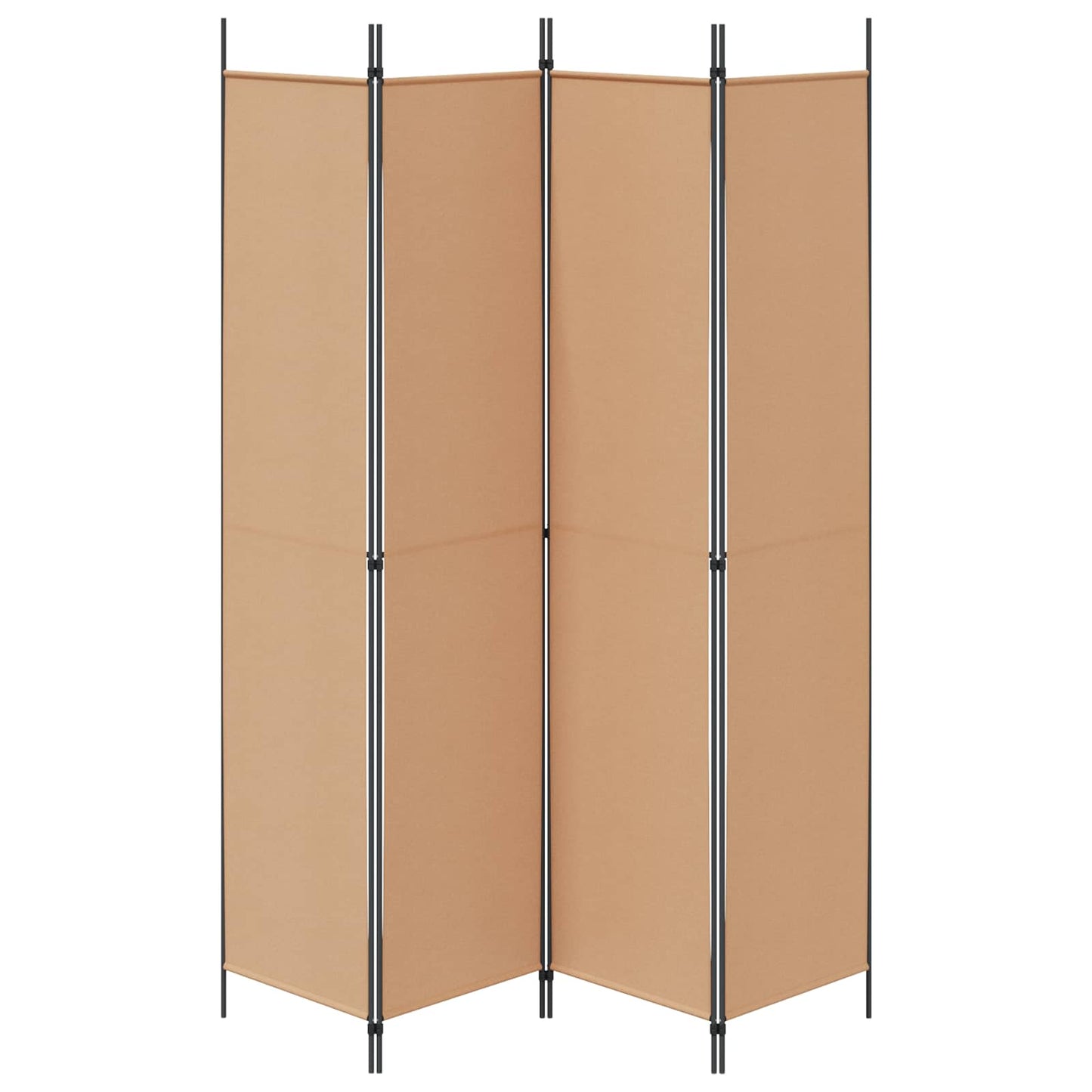 Paravento a 4 Pannelli Beige 200 x 220 cm Tessuto | homemem39