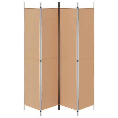 Paravento a 4 Pannelli Beige 200 x 220 cm Tessuto | homemem39