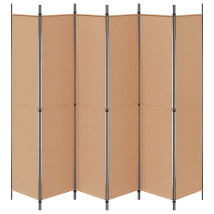Divisore per Stanza a 6 Pannelli Beige 300 x 220 cm Tessuto | homemem39