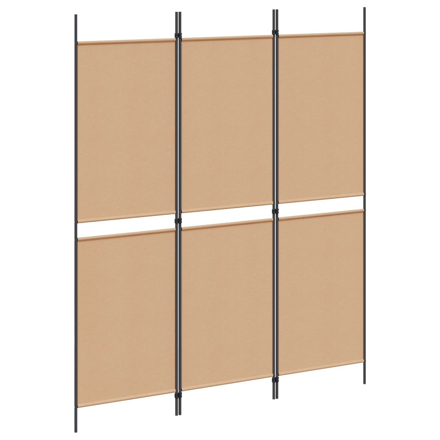Paravento a 3 pannelli Beige 150 x 180 cm Tessuto | homemem39