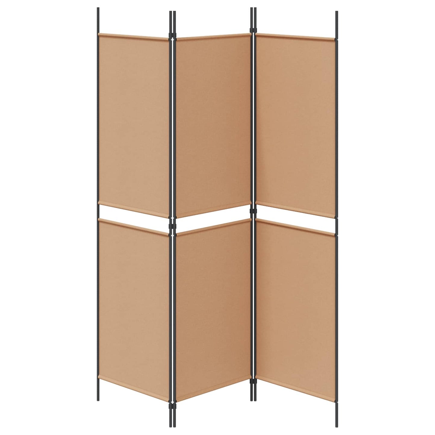 Paravento a 3 pannelli Beige 150 x 180 cm Tessuto | homemem39