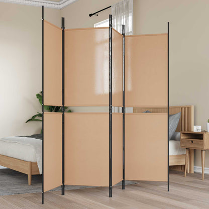 Paravento a 4 pannelli Beige 200 x 180 cm Tessuto | homemem39