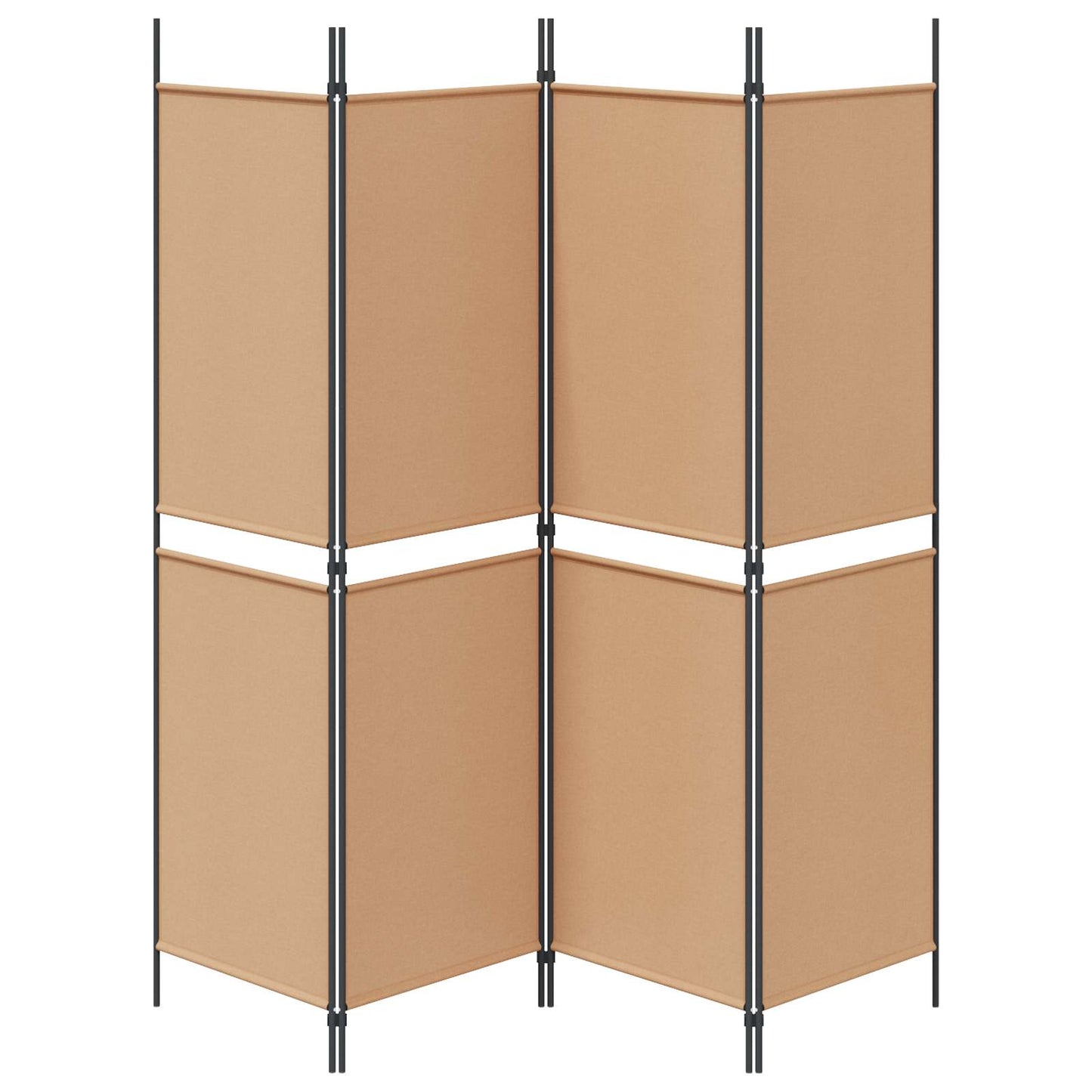 Paravento a 4 pannelli Beige 200 x 180 cm Tessuto | homemem39