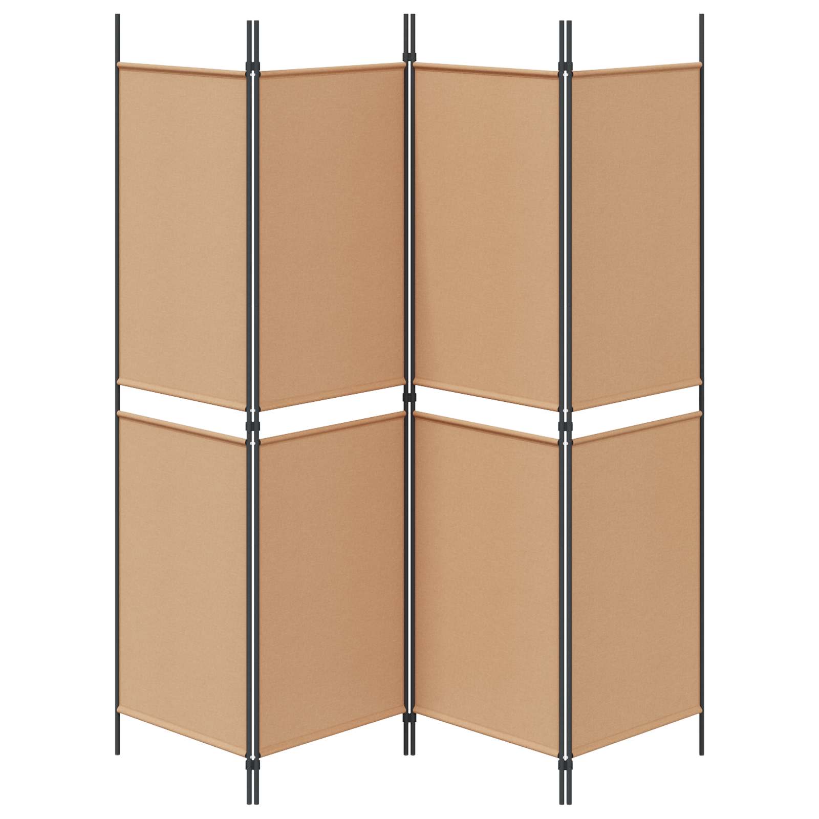 Paravento a 4 pannelli Beige 200 x 180 cm Tessuto | homemem39