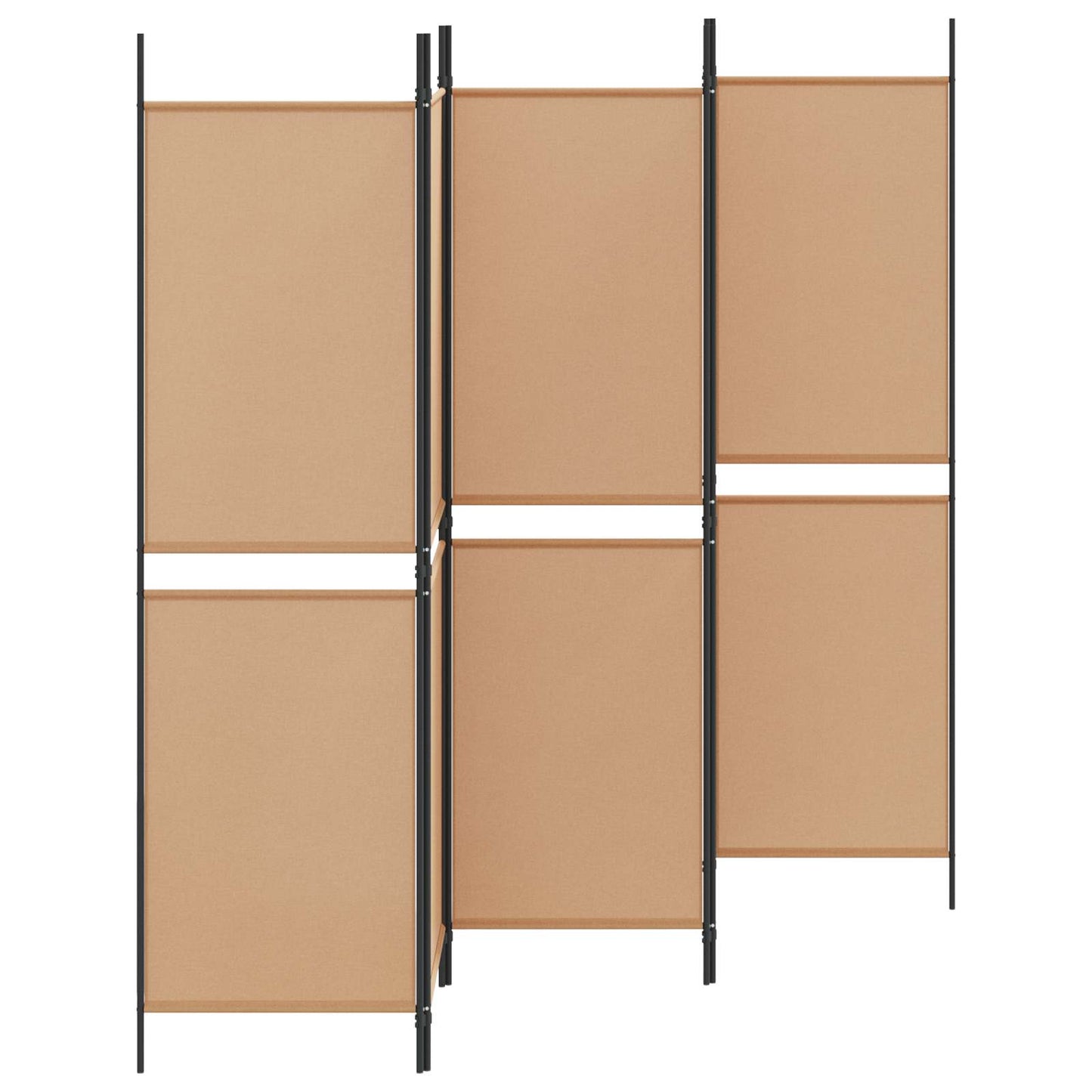 Paravento a 5 Pannelli Beige 250 x 180 cm Tessuto | homemem39