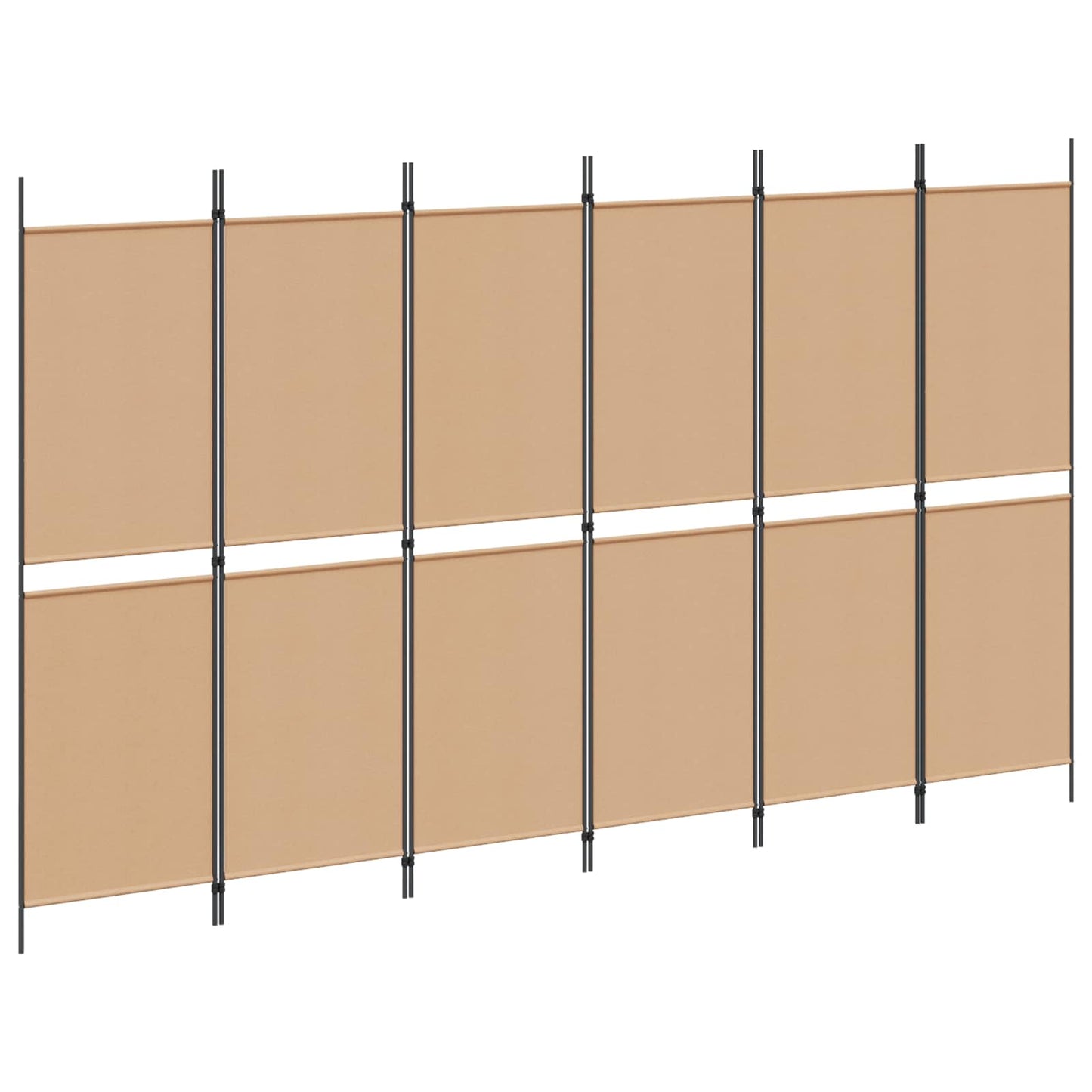 Divisore per Stanza a 6 Pannelli Beige 300 x 180 cm Tessuto | homemem39