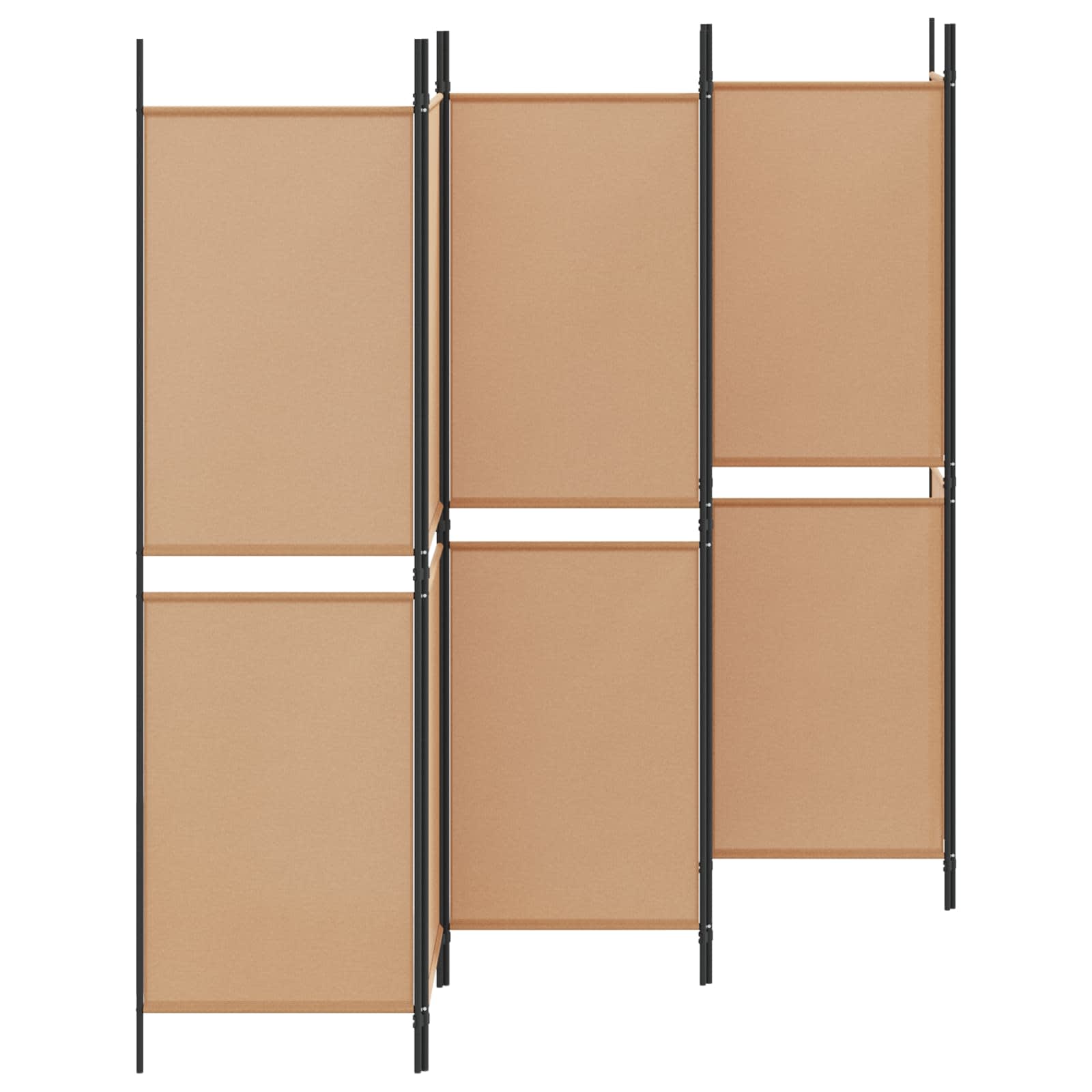 Divisore per Stanza a 6 Pannelli Beige 300 x 180 cm Tessuto | homemem39