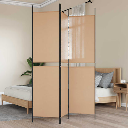 Paravento a 3 pannelli Beige 150 x 200 cm Tessuto | homemem39