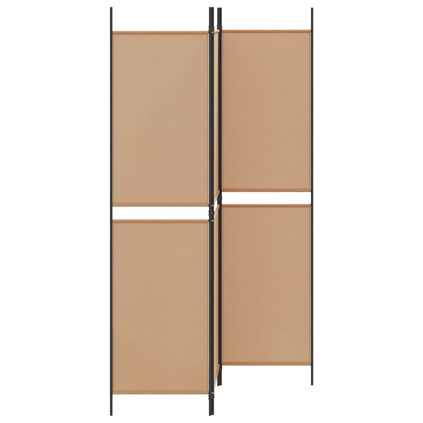 Paravento a 3 pannelli Beige 150 x 200 cm Tessuto | homemem39