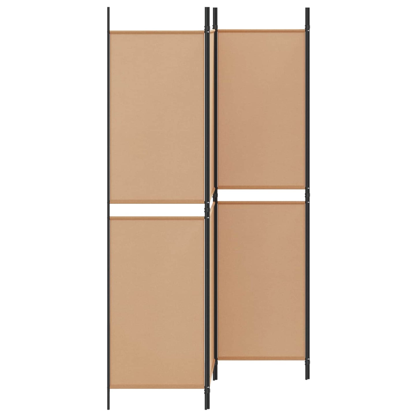 Paravento a 4 Pannelli Beige 200 x 200 cm Tessuto | homemem39