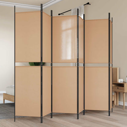 Divisore per Stanza a 6 Pannelli Beige 300 x 200 cm Tessuto | homemem39
