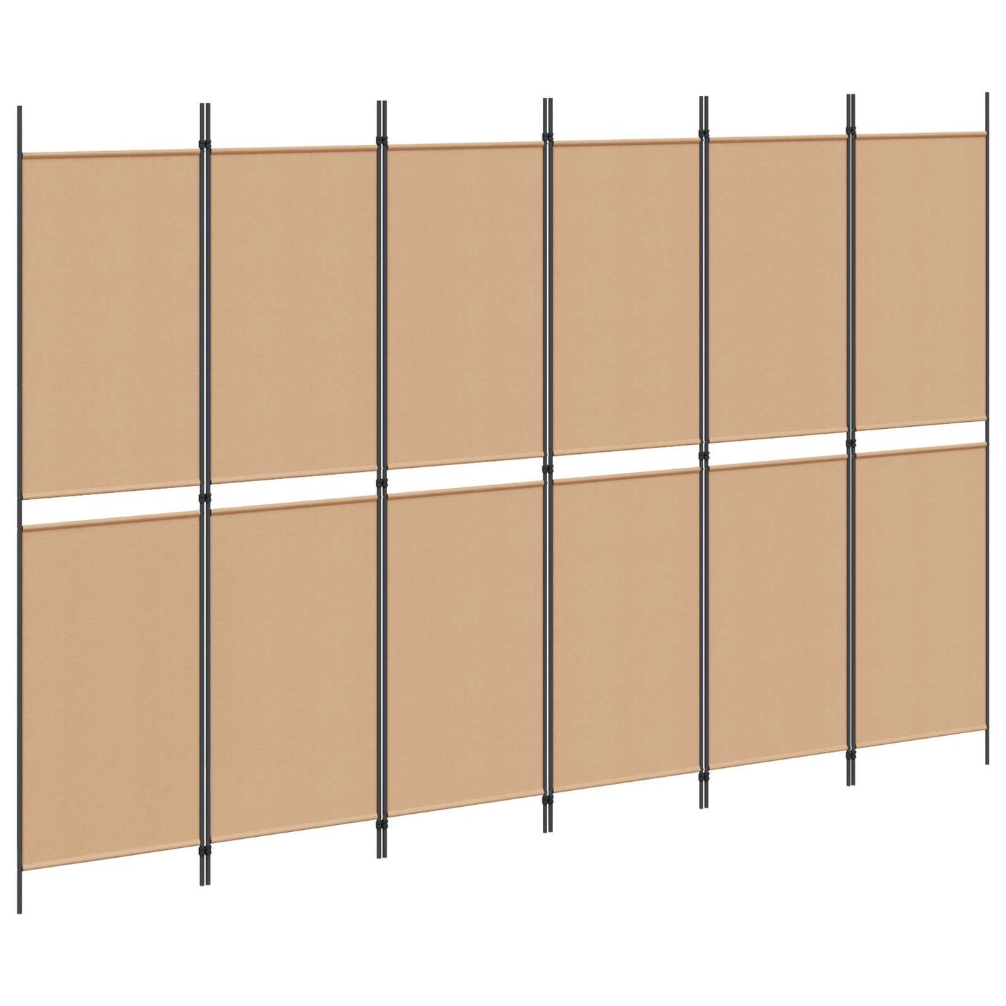 Divisore per Stanza a 6 Pannelli Beige 300 x 200 cm Tessuto | homemem39