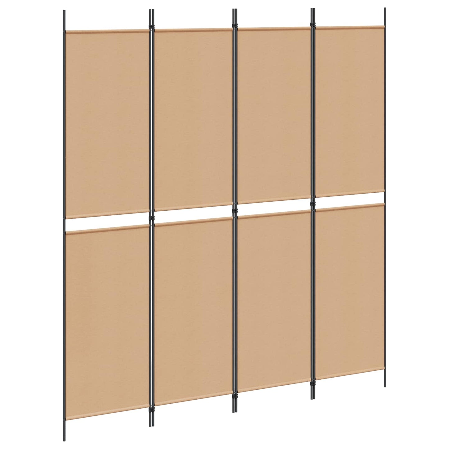 Paravento a 4 pannelli Beige 200 x 220 cm Tessuto | homemem39