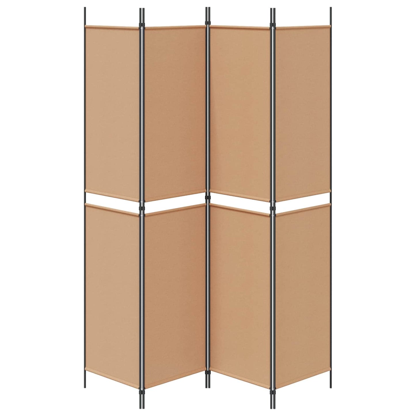 Paravento a 4 pannelli Beige 200 x 220 cm Tessuto | homemem39