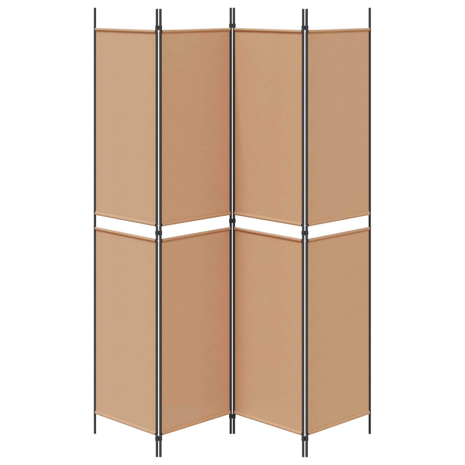 Paravento a 4 pannelli Beige 200 x 220 cm Tessuto | homemem39