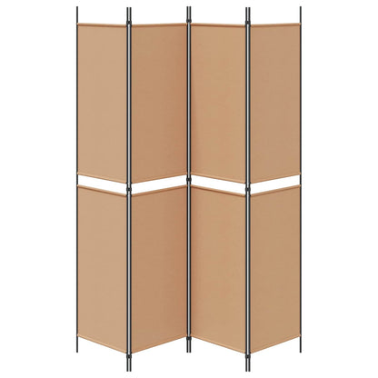 Paravento a 4 pannelli Beige 200 x 220 cm Tessuto | homemem39