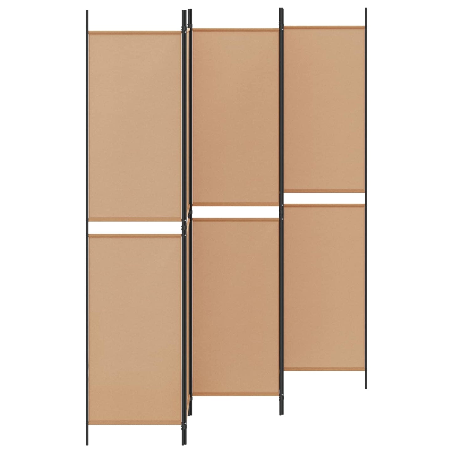 Pannello Separatore a 5 Pannelli Beige 250 x 220 cm Tessuto | homemem39