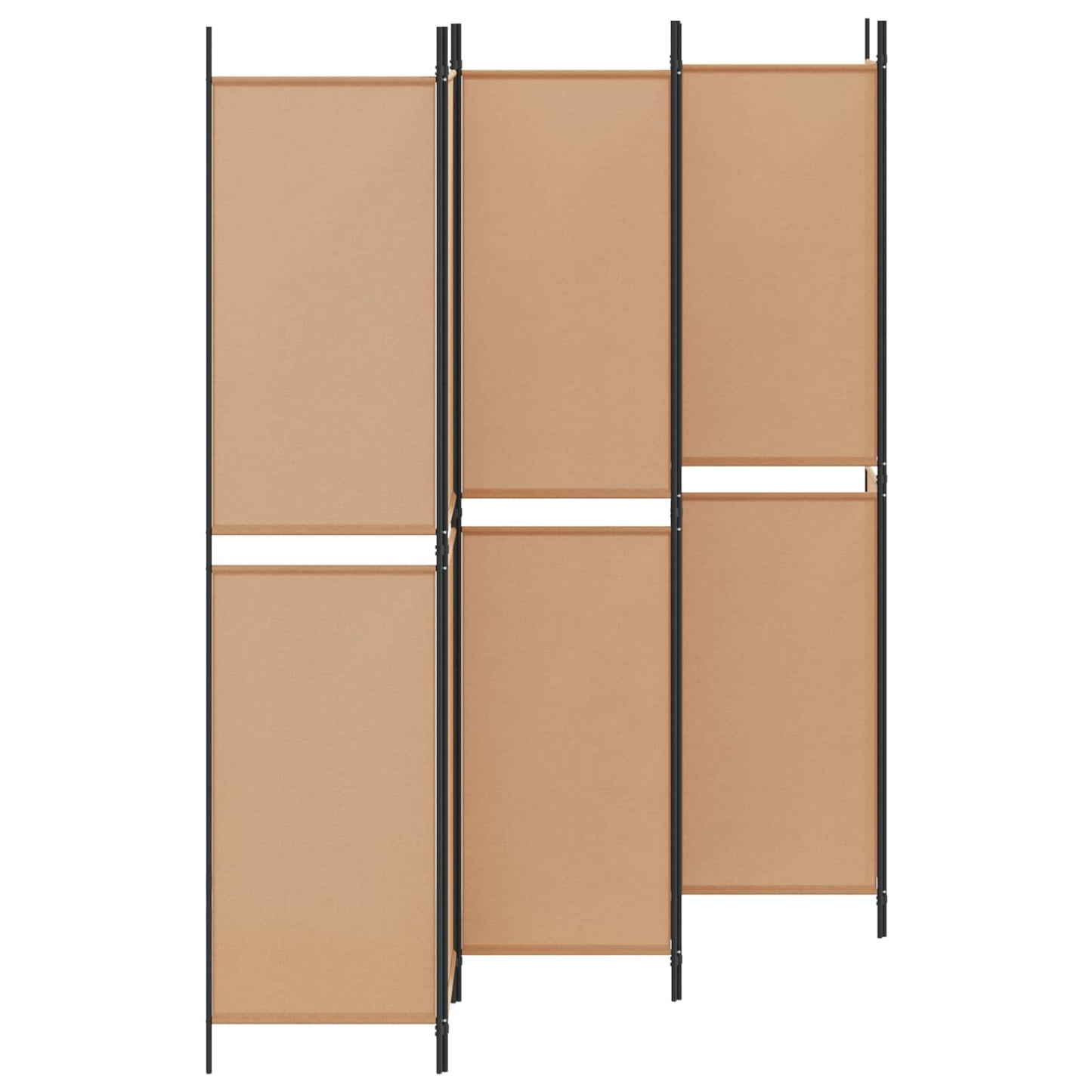 Divisore per Stanza a 6 Pannelli Beige 300 x 220 cm Tessuto | homemem39