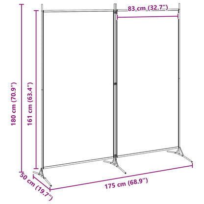 Divider Stanza a 2 Pannelli Beige 175 x 180 cm Tessuto | homemem39