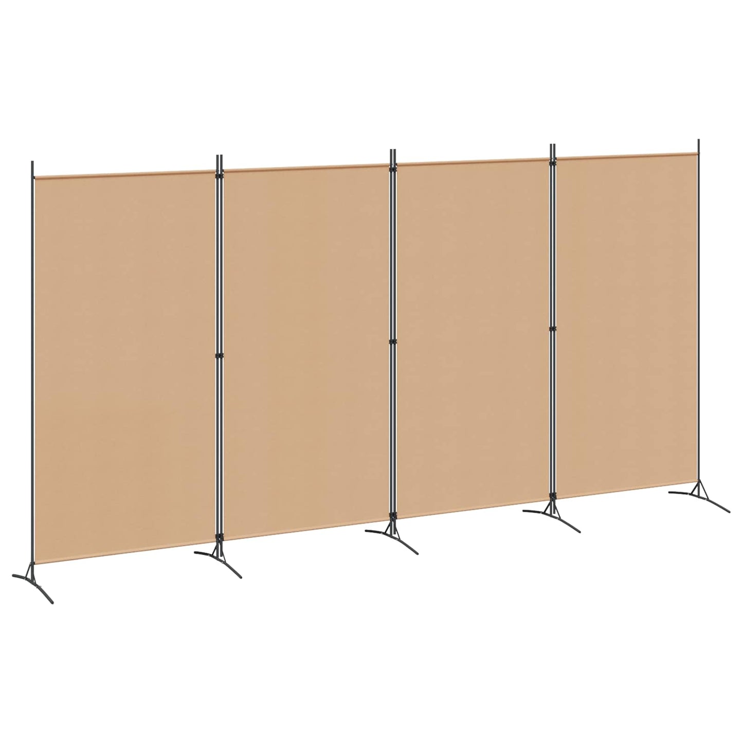 Paravento a 4 Pannelli Beige 346 x 180 cm Tessuto | homemem39