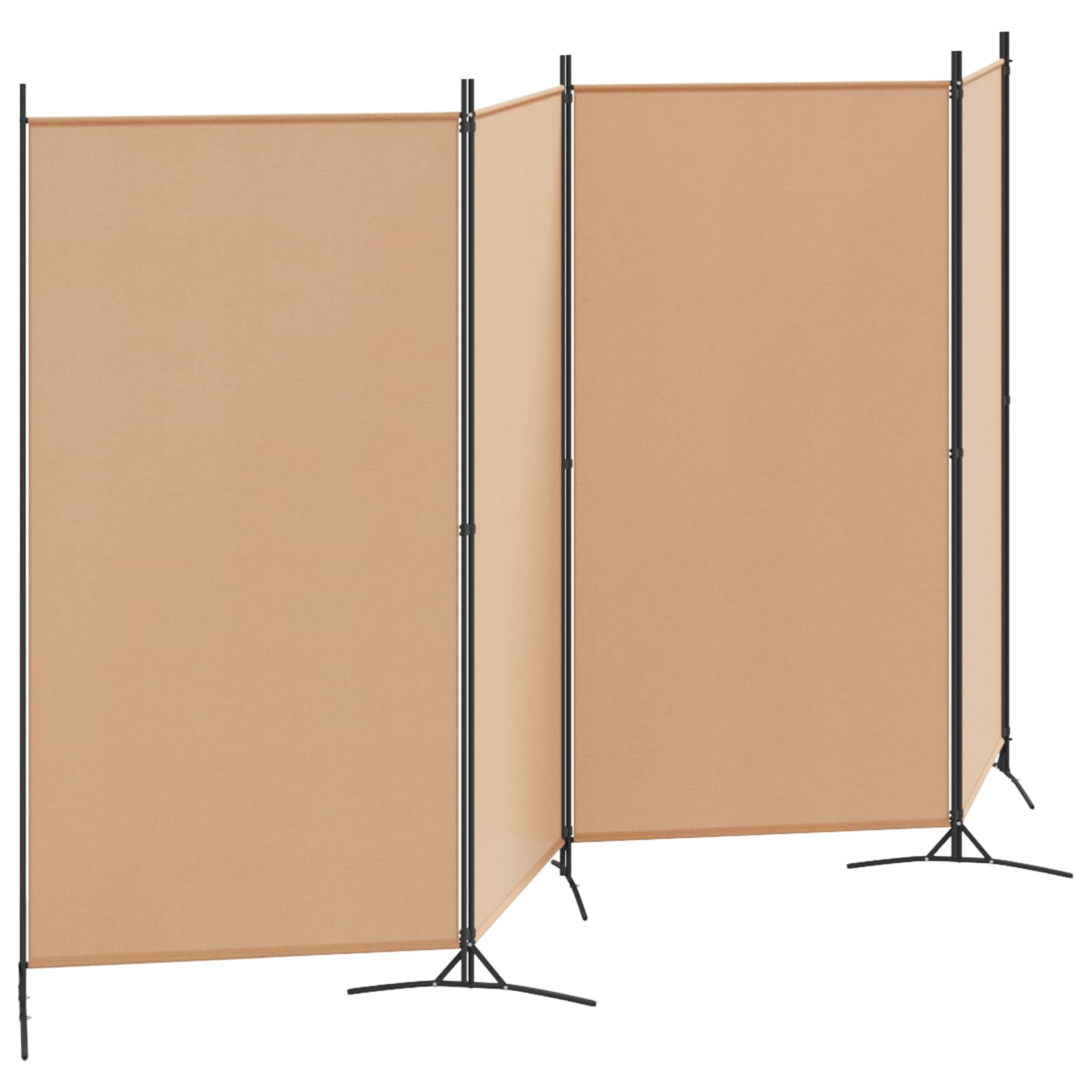 Paravento a 4 Pannelli Beige 346 x 180 cm Tessuto | homemem39