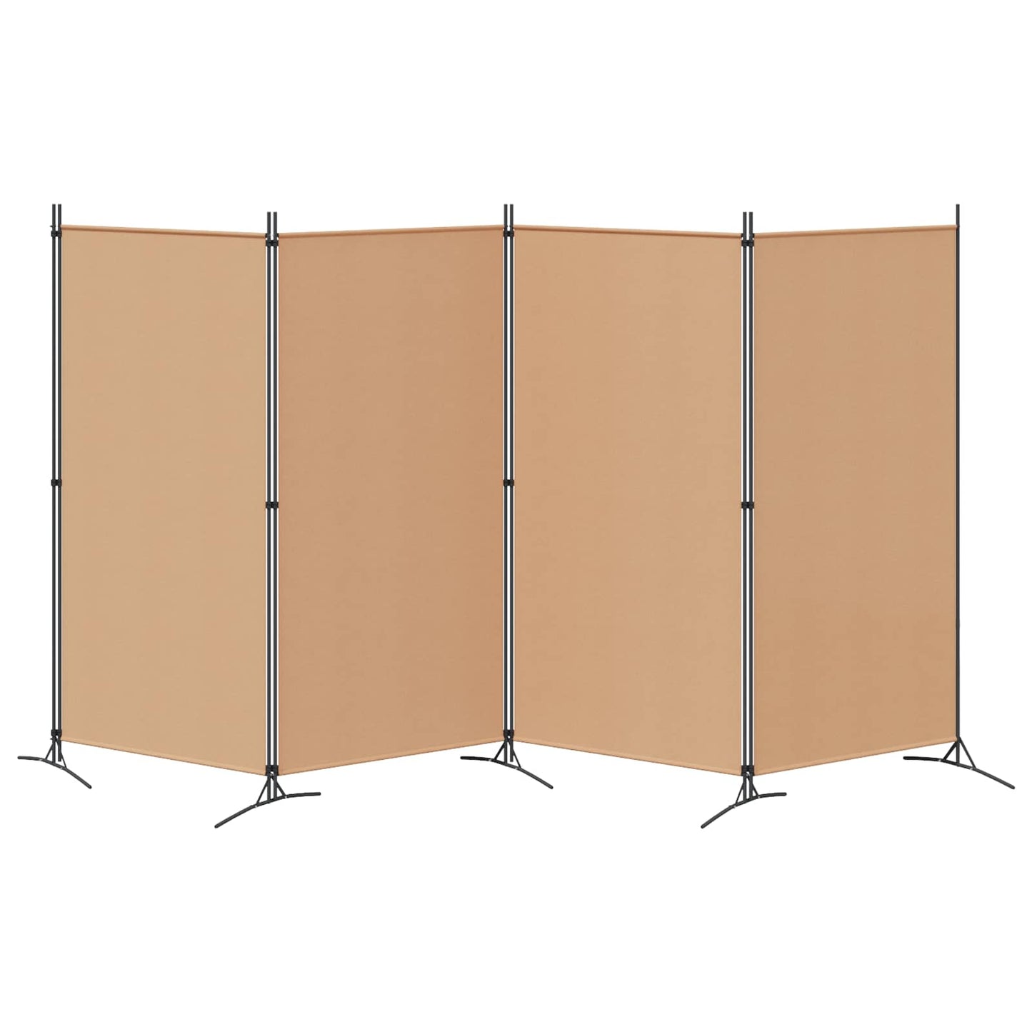 Paravento a 4 Pannelli Beige 346 x 180 cm Tessuto | homemem39