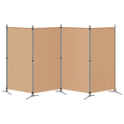 Paravento a 4 Pannelli Beige 346 x 180 cm Tessuto | homemem39