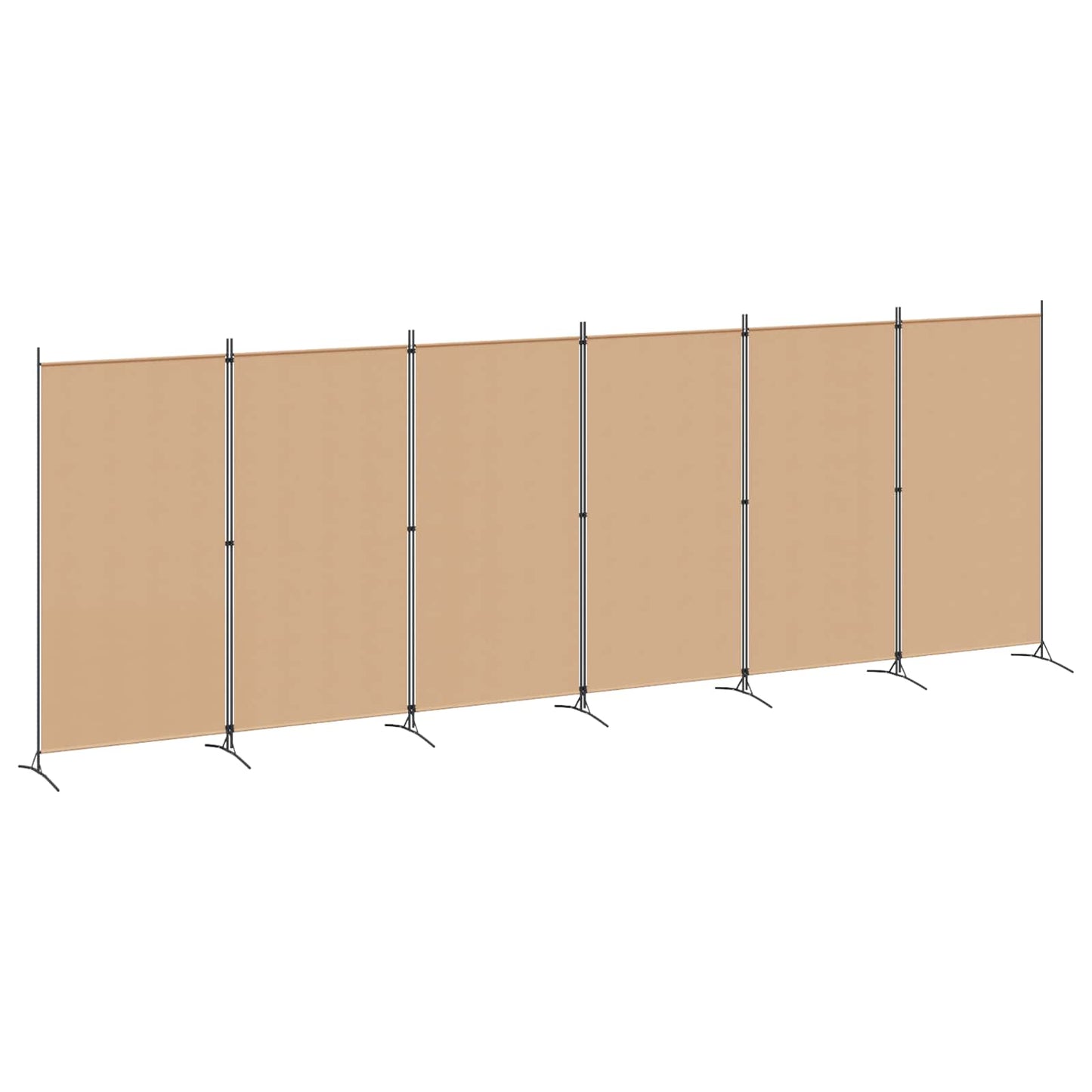 Divisore per Stanza a 6 Pannelli Beige 520 x 180 cm Tessuto | homemem39
