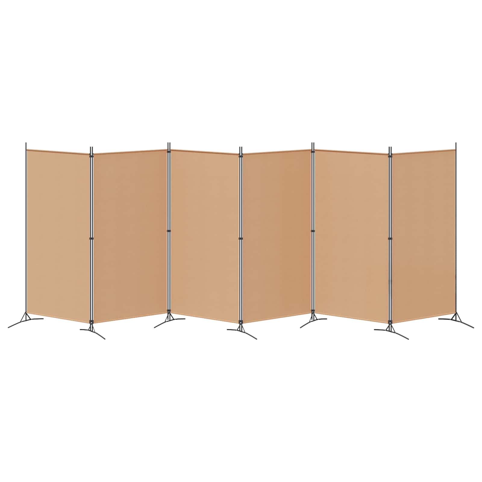 Divisore per Stanza a 6 Pannelli Beige 520 x 180 cm Tessuto | homemem39