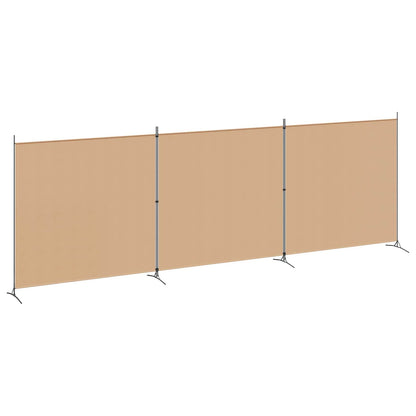 Paravento a 4 Pannelli Beige 525 x 180 cm Tessuto | homemem39