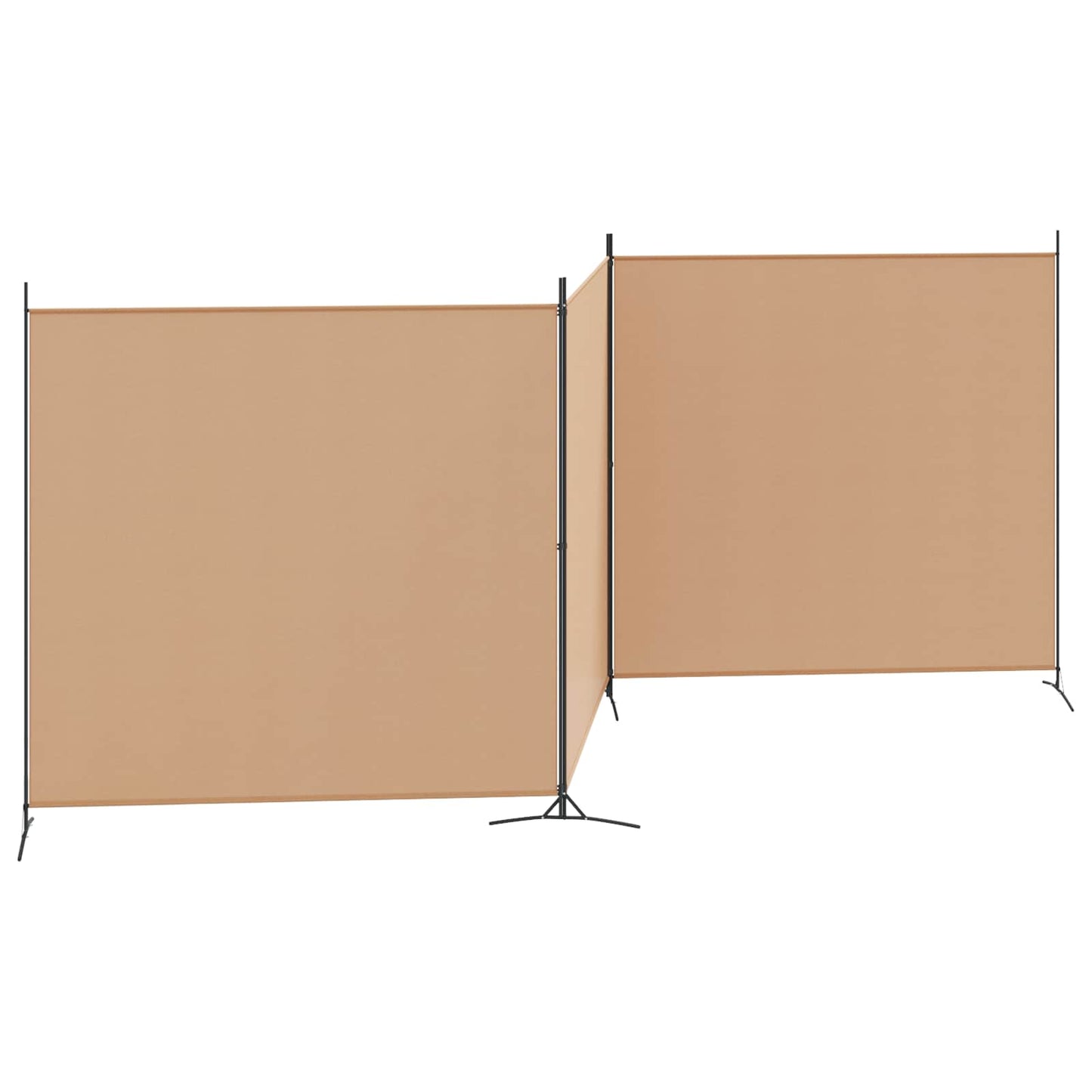 Paravento a 4 Pannelli Beige 525 x 180 cm Tessuto | homemem39