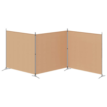 Paravento a 4 Pannelli Beige 525 x 180 cm Tessuto | homemem39