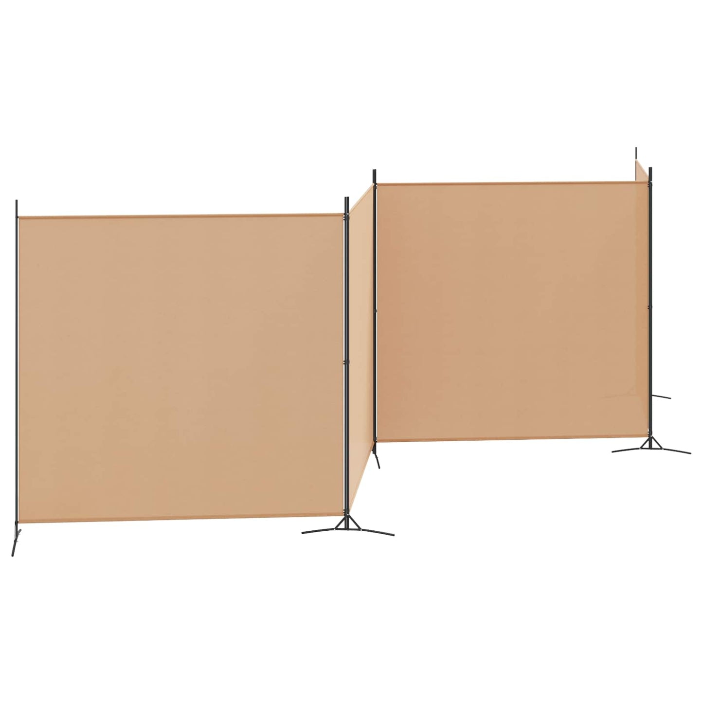Paravento a 4 Pannelli Beige 698 x 180 cm Tessuto | homemem39
