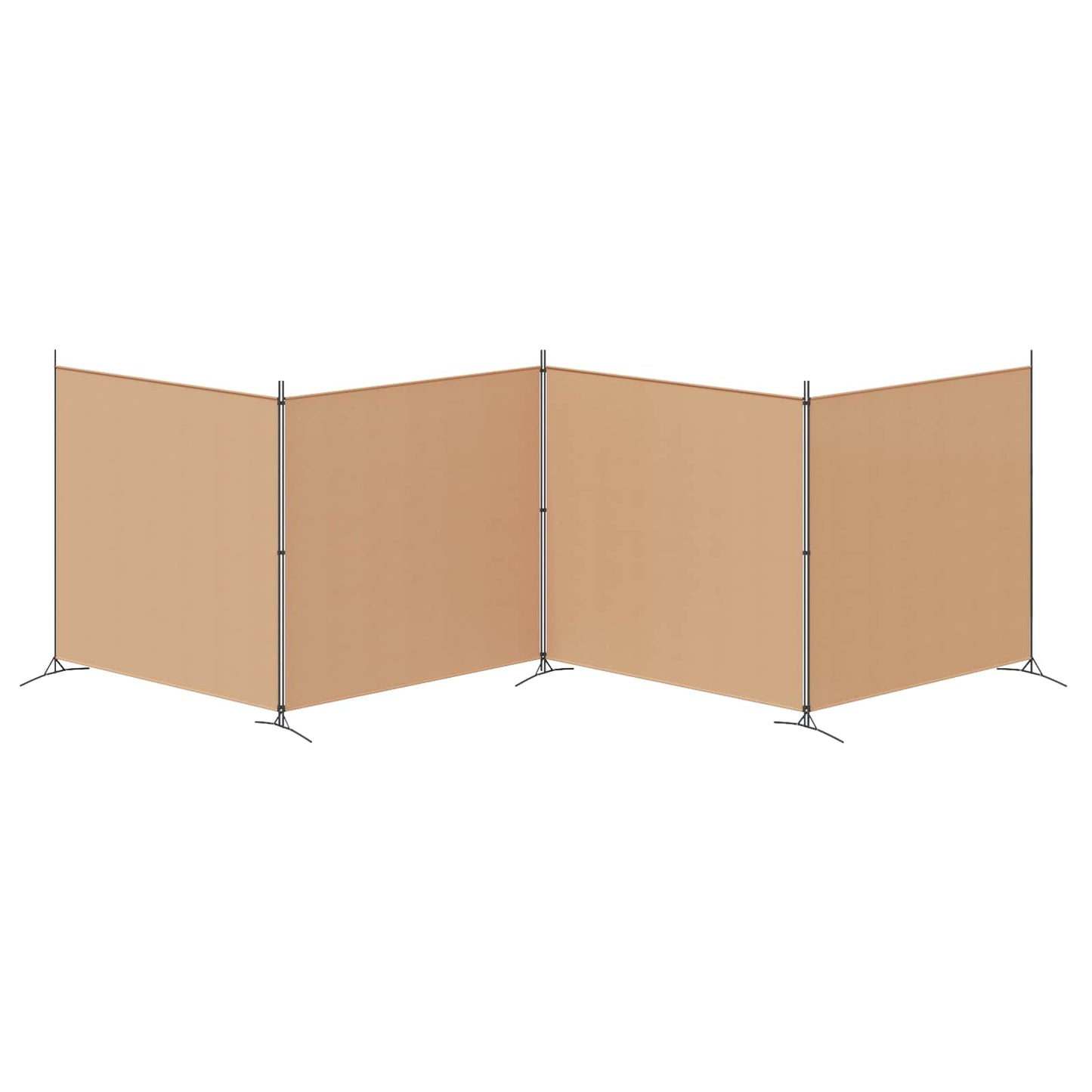 Paravento a 4 Pannelli Beige 698 x 180 cm Tessuto | homemem39