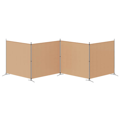 Paravento a 4 Pannelli Beige 698 x 180 cm Tessuto | homemem39