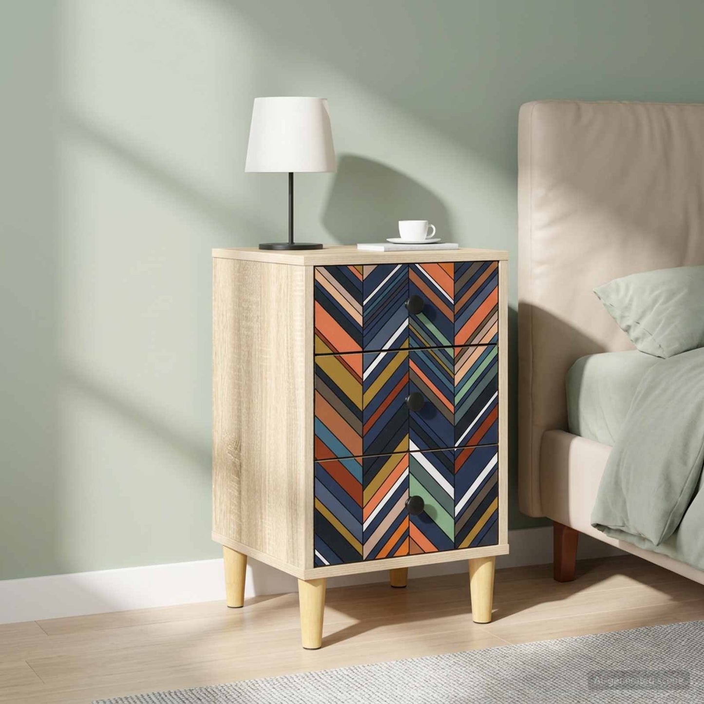 Armadio da Notte OMMEN 2 pz Rovere Sonoma 36 x 33 x 60 cm | homemem39
