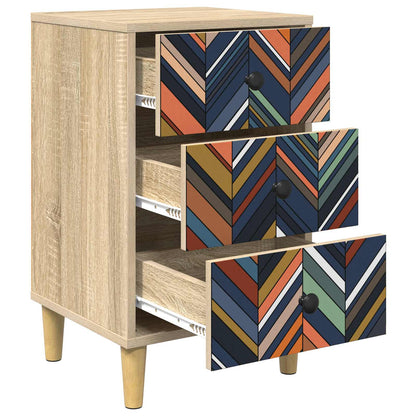 Armadio da Notte OMMEN 2 pz Rovere Sonoma 36 x 33 x 60 cm | homemem39